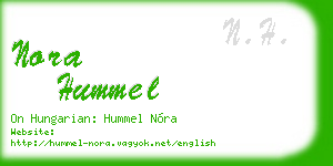 nora hummel business card